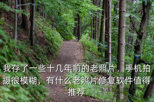 我存了一些十幾年前的老照片，手機拍攝很模糊，有什么老照片修復軟件值得推薦