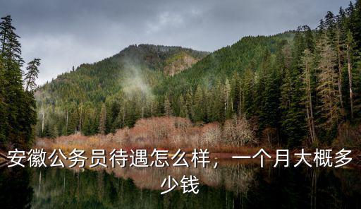 安徽科級公務(wù)員工資大概多少,安徽公務(wù)員待遇怎么樣