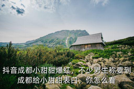 抖音成都小甜甜爆紅，不少男生稱要到成都給小甜甜表白，你怎么看
