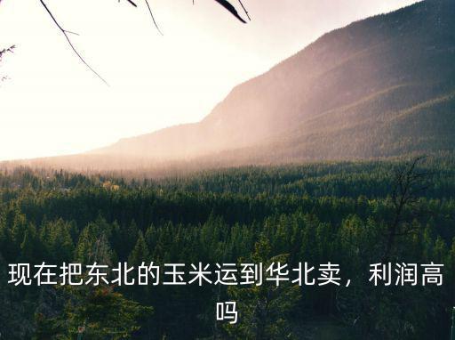 現在把東北的玉米運到華北賣，利潤高嗎