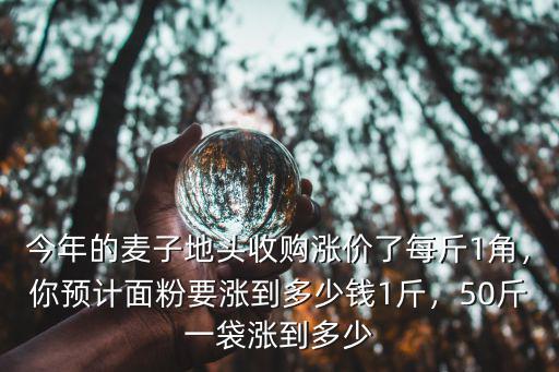 今年的麥子地頭收購漲價了每斤1角，你預計面粉要漲到多少錢1斤，50斤一袋漲到多少