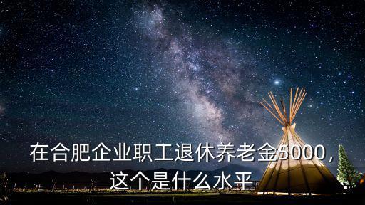 在合肥企業(yè)職工退休養(yǎng)老金5000，這個(gè)是什么水平