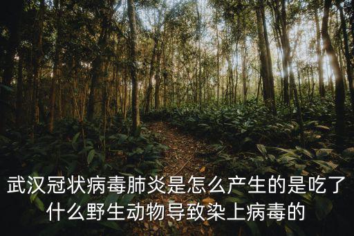 武漢冠狀病毒肺炎是怎么產(chǎn)生的是吃了什么野生動物導(dǎo)致染上病毒的