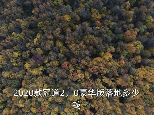 合肥冠道2.0優惠多少,0豪華版落地多少錢