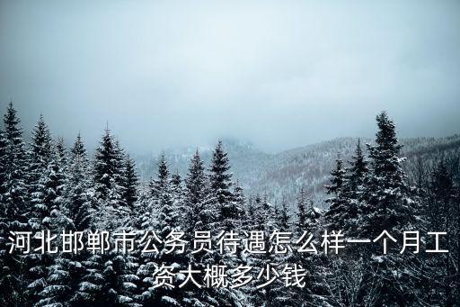 河北邯鄲市公務(wù)員待遇怎么樣一個月工資大概多少錢