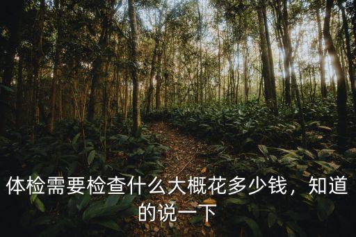 銅陵體檢要多少錢,大概花多少錢