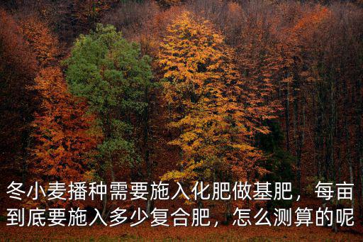 冬小麥播種需要施入化肥做基肥，每畝到底要施入多少復合肥，怎么測算的呢