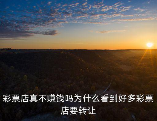 彩票店真不賺錢嗎為什么看到好多彩票店要轉讓