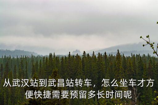 動車武漢站到武昌站怎么走,從武漢站到武昌站轉車
