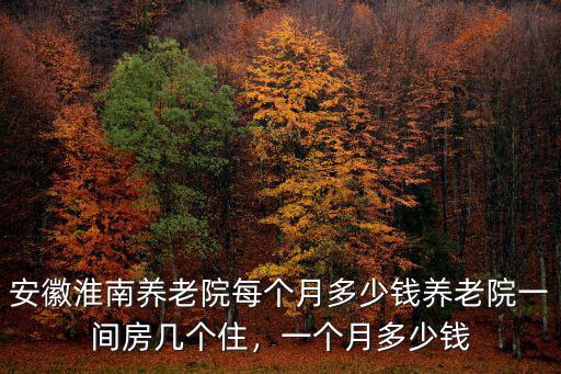 安徽淮南養(yǎng)老院每個(gè)月多少錢養(yǎng)老院一間房幾個(gè)住，一個(gè)月多少錢