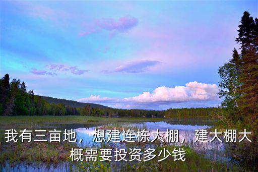 宣城連棟大棚多少錢,想建連棟大棚