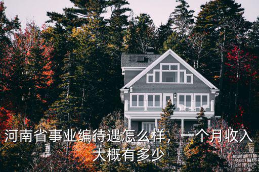 河南省企事業單位有多少,一個月收入大概有多少