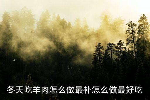 冬天吃羊肉怎么做最補(bǔ)怎么做最好吃