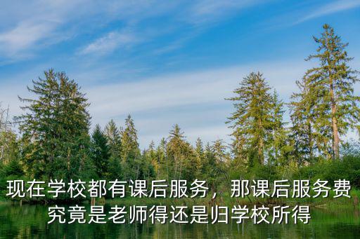 現在學校都有課后服務，那課后服務費究竟是老師得還是歸學校所得