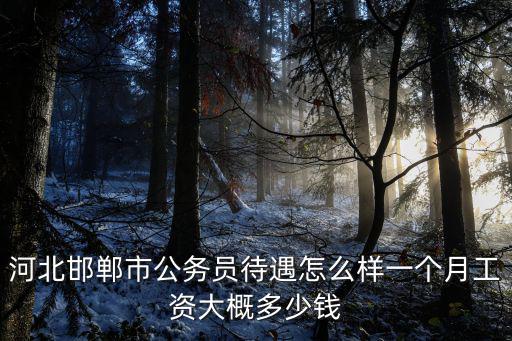 邯鄲那有高工資多少錢,一個月工資大概多少錢