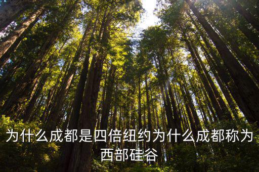 為什么成都是四倍紐約為什么成都稱為西部硅谷