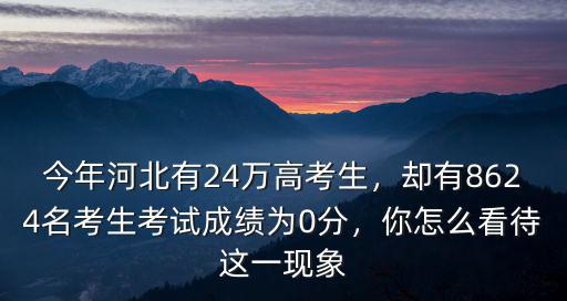 河北省今年共有多少考生,今年河北有24萬高考生
