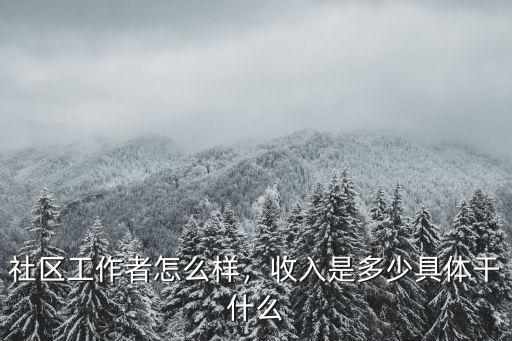 六安市社區工作者年收入多少,社區工作者怎么樣