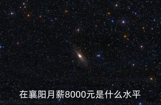 在襄陽月薪8000元是什么水平
