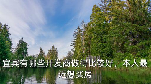 宜賓有哪些開發商做得比較好，本人最近想買房