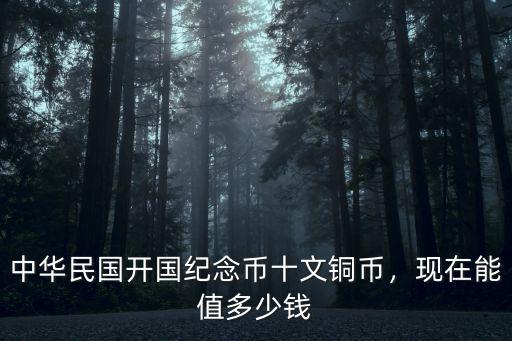 中華民國開國紀(jì)念幣十文銅幣，現(xiàn)在能值多少錢