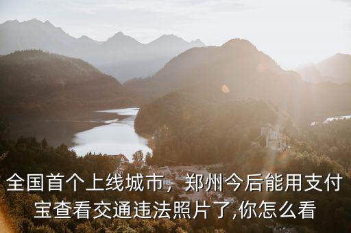 全國首個(gè)上線城市，鄭州今后能用支付寶查看交通違法照片了,你怎么看