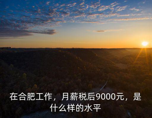 合肥稅前8000 稅后多少,稅前一萬在合肥什么水平