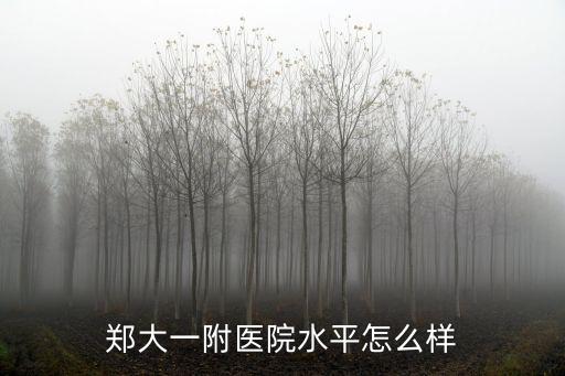 鄭大一附醫(yī)院水平怎么樣