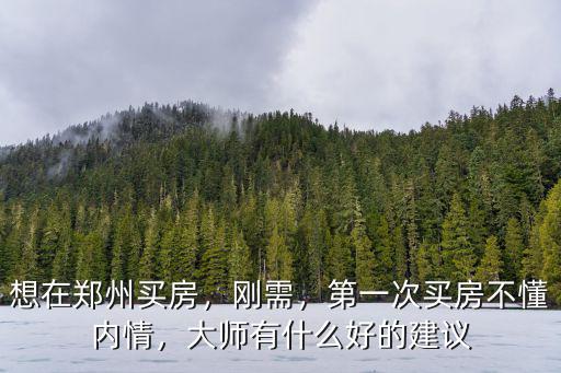 想在鄭州買房但地理不熟怎么辦,想在鄭州買房
