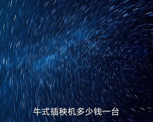 牛式插秧機多少錢一臺