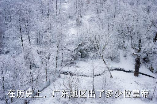 在歷史上，廣東地區出了多少位皇帝