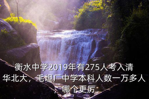 衡水中學考進清華的人有多少,毛坦廠中學本科人數一萬多人