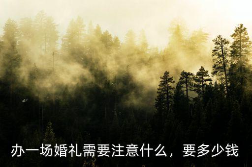 辦一場婚禮需要注意什么，要多少錢