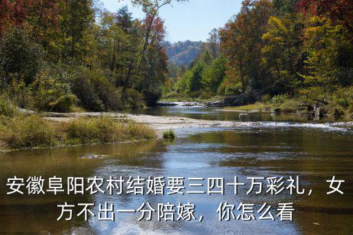 安徽阜陽農村結婚要三四十萬彩禮，女方不出一分陪嫁，你怎么看