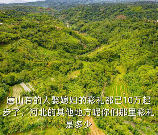 唐山有的人娶媳婦的彩禮都已10萬起步了，河北的其他地方呢你們那里彩禮是多少
