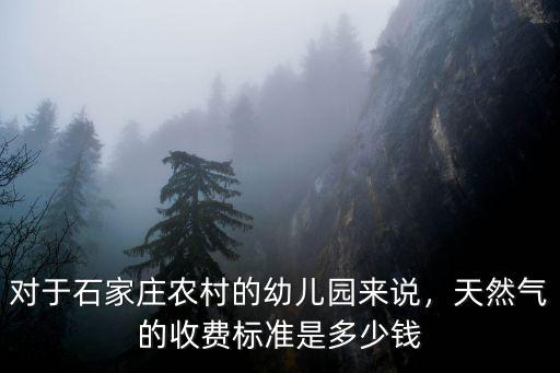 對于石家莊農(nóng)村的幼兒園來說，天然氣的收費(fèi)標(biāo)準(zhǔn)是多少錢