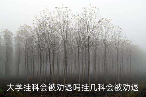 大學(xué)掛科會被勸退嗎掛幾科會被勸退