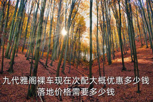 九代雅閣裸車現在次配大概優惠多少錢落地價格需要多少錢
