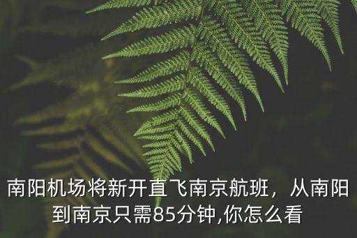 南陽到南京怎么轉車,從南陽到南京只需85分鐘