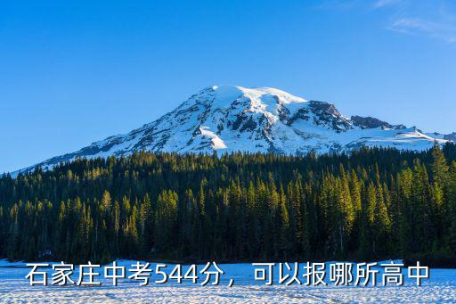 石家莊中考升高中分數線是多少,石家莊中考544分
