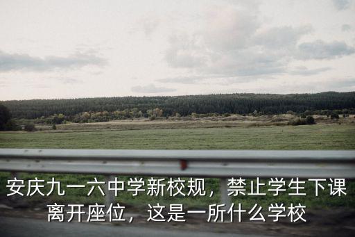 安慶九一六學校有多少學生,安慶九一六中學新校規