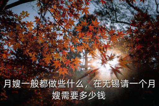 保定月嫂都多少錢,月嫂一般都做些什么