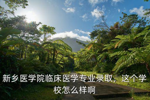 新鄉(xiāng)醫(yī)學(xué)院臨床醫(yī)學(xué)專業(yè)錄取，這個(gè)學(xué)校怎么樣啊