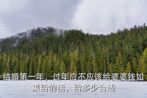 結(jié)婚第一年，過年應不應該給婆婆錢如果給的話，給多少合適