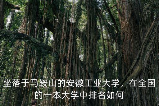 坐落于馬鞍山的安徽工業大學，在全國的一本大學中排名如何