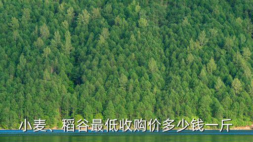 小麥、稻谷最低收購價多少錢一斤