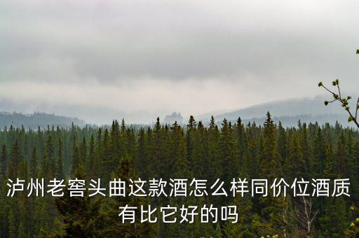 瀘州老窖頭曲這款酒怎么樣同價位酒質(zhì)有比它好的嗎