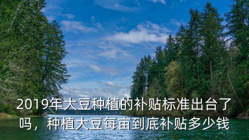 2019年大豆種植的補貼標準出臺了嗎，種植大豆每畝到底補貼多少錢