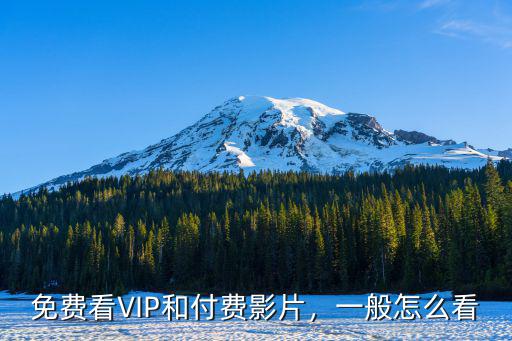 免費看VIP和付費影片，一般怎么看