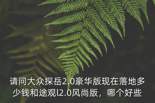 請問大眾探岳2.0豪華版現在落地多少錢和途觀l2.0風尚版，哪個好些